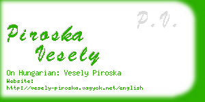piroska vesely business card